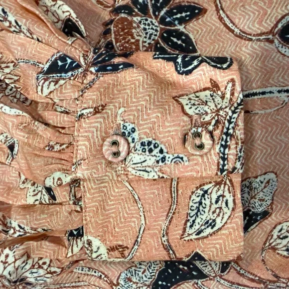 Ulla Johnson Women’s Biarrizt Tunic Floral Peach Mini dress Size M. - Picture 8 of 11